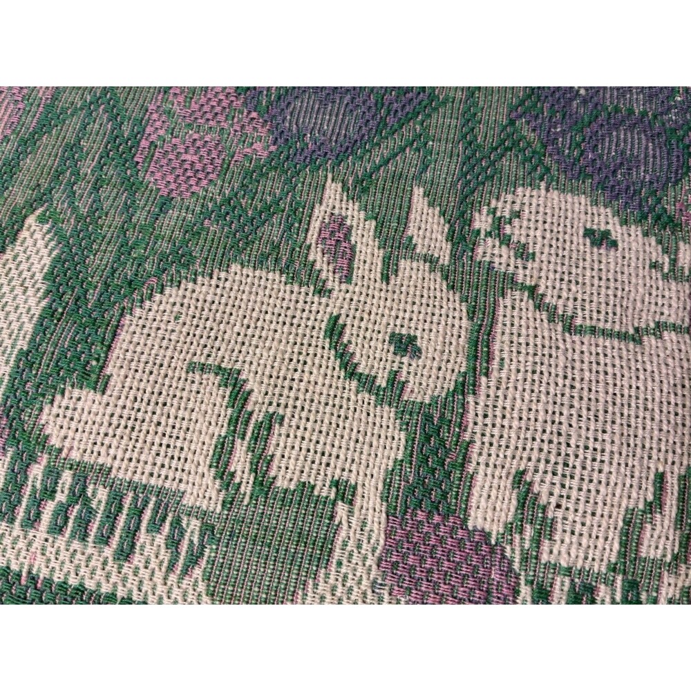 Park B Smith Bunny Rabbits & Easter Tulips (4) Needlepoint Tapestry Placemats - Picture 4 of 7